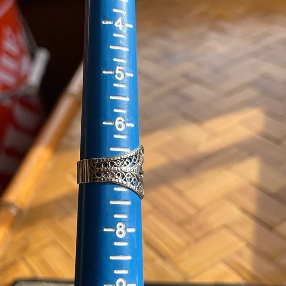 Vintage 925 silver filigree ring - Picture 6 of 6